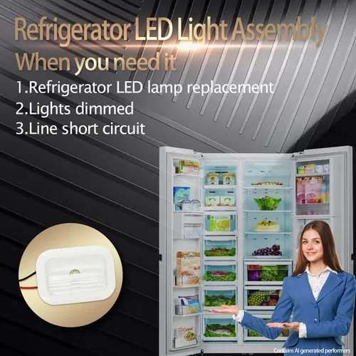 Vista 6 de 1 luz LED para refrigerador W11130208 mejorada x 1 montaje de repuesto W10637153 WPW10637153 W10758333 W10876279 para nevera y congelador compatible