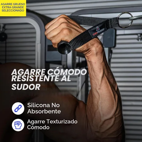 Vista 5 de Core Prodigy Asas de ejercicio resistentes - Accesorios de agarre para poleas de máquinas de cable, equipos de gimnasio, bandas de resistencia