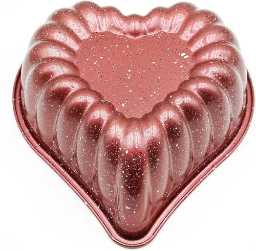 Vista 10 de Kundalini Charlotte - Molde para tartas de 10 pulgadas en forma de disco corrugado para boda, San Valentín, cumpleaños, fiesta Dorado redondo