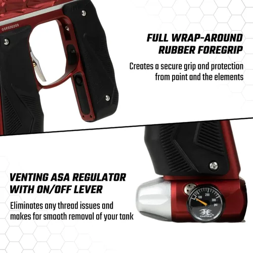 Vista 5 de HK Army Empire Mini GS - Marcador electrónico de paintball (rojo/plateado)