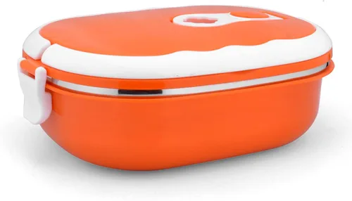 Vista 9 de VALINK Lonchera para alimentos calientes, lonchera rectangular portátil de acero inoxidable aislado para almacenamiento de alimentos para acampar al