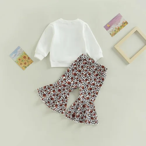 Vista 7 de Ropa de fútbol para bebé niña, juego de manga corta, mameluco de manga corta, pantalones acampanados de rugby, diadema