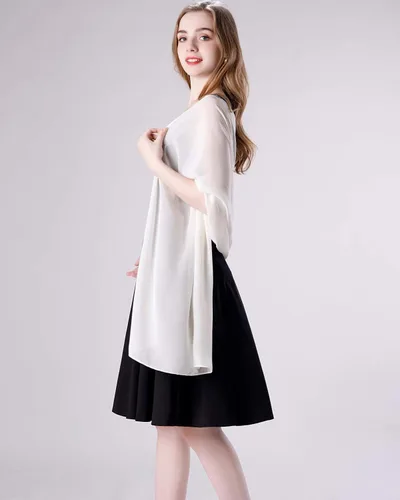 Vista 40 de Chales/mantones de gasa suave para vestidos, accesorios de mujer
