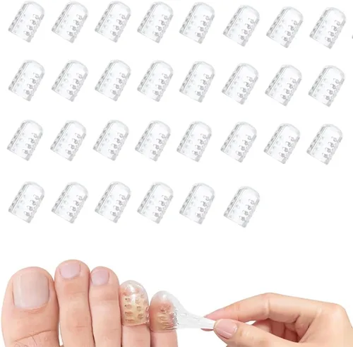 Vista 8 de Protector de dedos de silicona antifricción, protectores de dedos de gel transparente suave y transpirable, fundas transpirables para dedos
