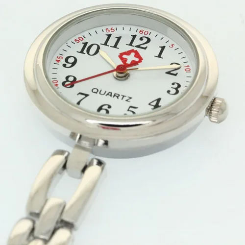 Vista 3 de Angel Heart Brooch Clip Nurse Watch Health Care Doctor Paramedic Medical Stainless Steel Chain Fob Watches