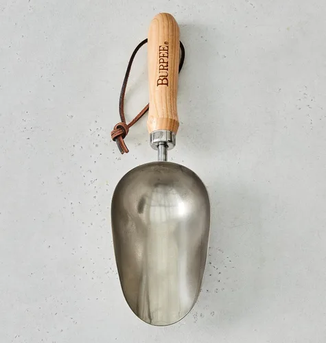 Vista 5 de Burpee - Pala de acero inoxidable resistente, herramienta para jardinería Nuez