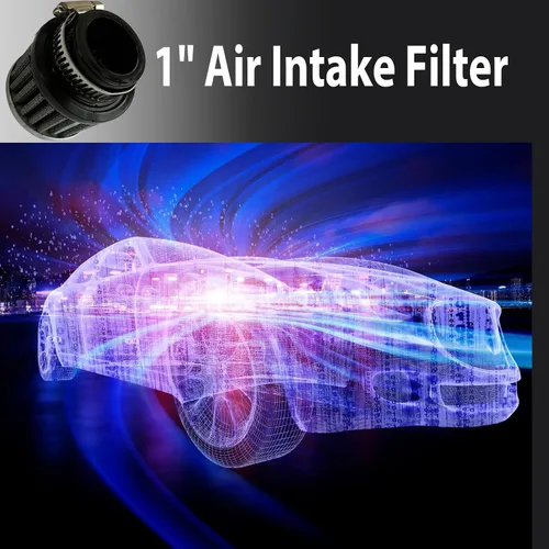 Vista 4 de Filtro de Admisión de Aire – Filtro Respiradero Universal de 1 pulgada, Filtro de Aire Frío Automotriz, Accesorio Limpiador de Respiradero de Aceite