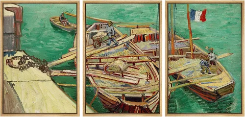 Vista 70 de wall26 Lienzo enmarcado para pared, juego de arte con flores de almendra de Vincent Van Gogh, naturaleza, ilustraciones de área silvestre, bellas