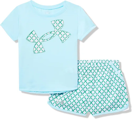 Vista 7 de Under Armour Conjunto de camiseta y pantalones cortos de manga corta de 2 piezas para niña Soft Fabric for Everyday Comfort, Breathable, Lightweight