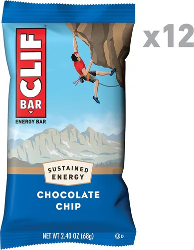 Vista 2 de CLIF BAR S - Barras energéticas – chispas de chocolate – Hecho con avena orgánica – Alimento a base de plantas – Vegetariano – Kosher, 2.4 onzas