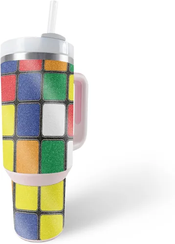 Vista 16 de MightySkins - Vaso con purpurina brillante compatible con Stanley The Quencher H2.0 FlowState de 40 onzas, parte trasera de cascabel, acabado