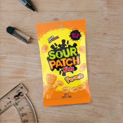 Vista 10 de SOUR PATCH KIDS Peach Soft & Chewy Gummy Candy, caramelos a granel, bolsas de 12-8.07 onzas