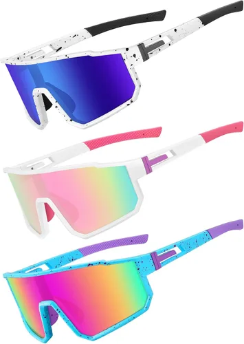 Vista 23 de Gafas de sol deportivas para niños, polarizadas, con protección UV400, para niños y niñas, para béisbol, softbol, ciclismo