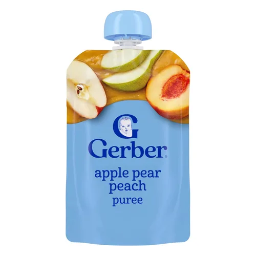 Vista 14 de Gerber Stage 2 - Bolsa de puré de manzana y mango y fresa, 3.5 onzas