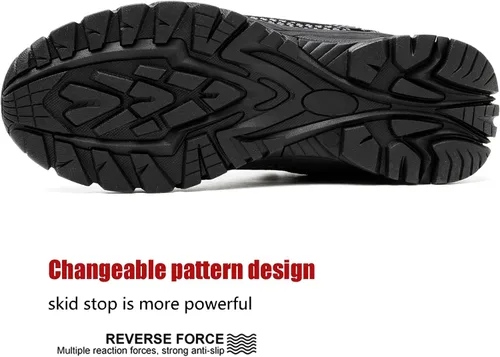 Vista 6 de ulogu Zapatos de senderismo impermeables para hombres y mujeres, cómodos, ligeros, antideslizantes, para caminar todo el día, para trabajar y caminar
