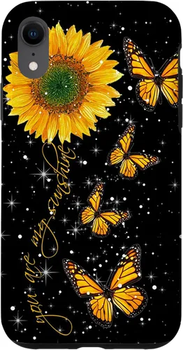 Vista 25 de You are My Sunshine Vintage Sunflower and Monarch Butterfly Case for iPhone 17