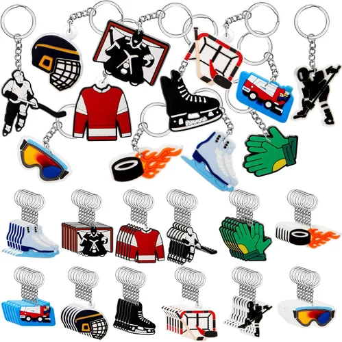 Vista 9 de Batiyeer Llaveros a Granel Artículos de Fiesta Llaveros de Pelota Deportiva Llaveros Divertidos Regalos para Suministros de Cumpleaños
