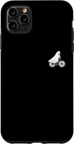 Vista 13 de iPhone 11 Pro Ghost Riding Bicicleta, disfraz de Halloween Ghoul Biker Ciclista caso