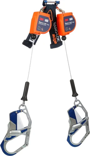 Vista 10 de 3M DBI-SALA Nano-Lok Edge Twin-Leg Personal Autorretráctil Lifeline 3500284, cable, gancho de acero para barras de refuerzo, 7 pies, Clase 2, ANSI