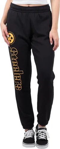 Vista 30 de Ultra Game NFL - Pantalones deportivos de vellón supersuaves para mujer Gris brezo