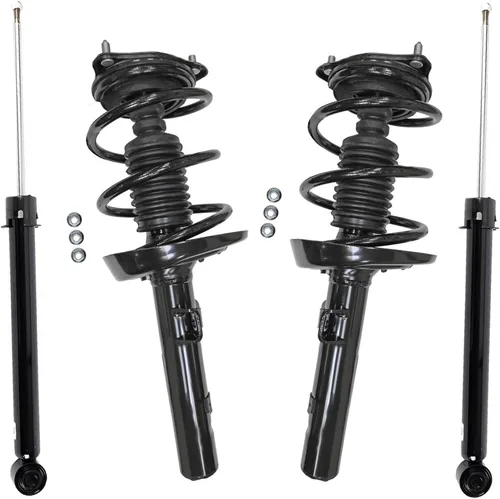 Vista 142 de Detroit Axle - Puntales y Amortiguadores para Chevy Traverse Buick Enclave GMC Acadia Saturn Outlook 2007-2012, 2 puntales delanteros con resorte