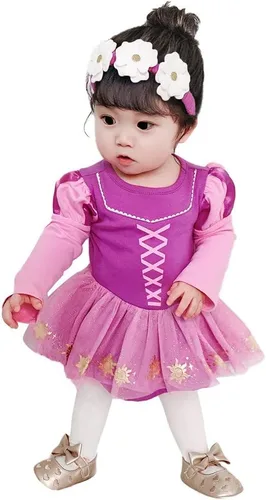 Vista 106 de Disfraz de princesa de Belle Sofía Blancanieves para niñas pequeñas, disfraz de princesa, Navidad, Halloween, mameluco con diadema