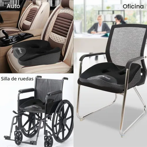 Vista 6 de LOUTYTUO Cojín de asiento, 100% espuma viscoelástica y funda lavable, para silla de oficina, asiento de coche y silla de ruedas, cojín de asiento
