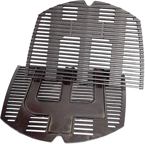 Vista 4 de C764D (2 unidades) Rejillas de cocina de hierro fundido de 17 x 12.7 pulgadas para Weber 7644 Q100 series, Q140, Q1000 series Q1200 50060301 386000
