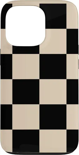 Vista 10 de Black and Beige Classic Checkered Big Checkerboard Pattern Case for iPhone 16