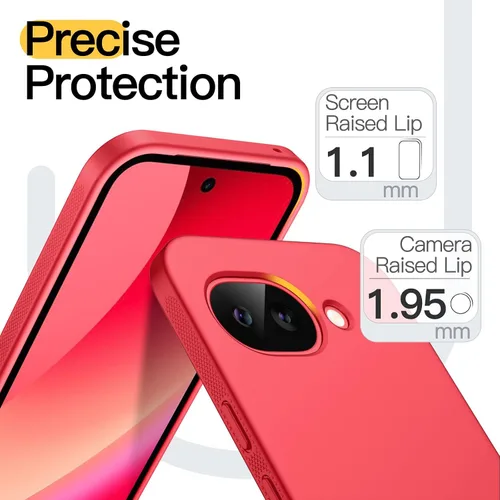 Vista 5 de JETech Funda delgada para Google Pixel 10a, agarre antideslizante, funda protectora de TPU suave con acabado mate, a prueba de golpes (baya)