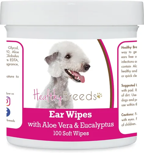 Vista 95 de Healthy Breeds Affenpinscher Toallitas de limpieza de oídos con aloe y eucalipto para perros, 100