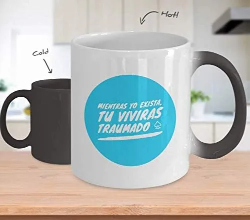 Vista 2 de Taza de Cafe Viviras Vaso, taza café divertidas, tazas personalizadas, coffee mug inspiradoras, taza con mensajes positivos.