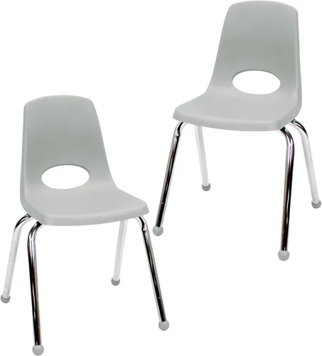 Vista 27 de FDP 15407-BL - Silla escolar apilable de 8 pulgadas con deslizadores de Azul