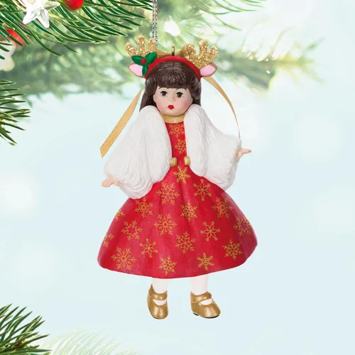Vista 3 de Adorno de Navidad Hallmark Keepsake 2025, Señora Alexander Venado Papá Noel, Regalos para Ella