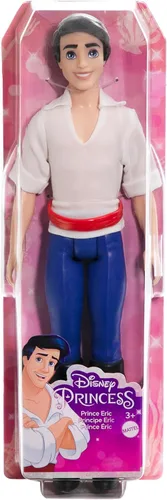 Vista 6 de Mattel Disney Princess Toys, Prince Eric Posable Muñeca de moda con traje exclusivo, inspirado en la película de La Sirenita