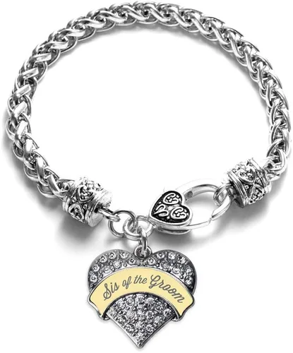 Vista 112 de Inspired Silver - Pulsera de plata con dije de corazón pavé con joyas de circonita cúbica