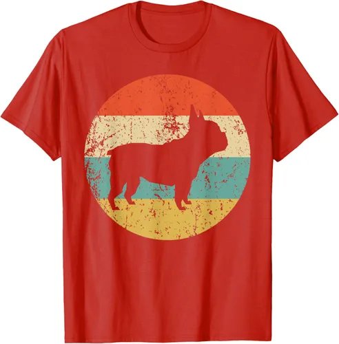 Vista 82 de Camiseta de perro retro de Bulldog Francés Negro