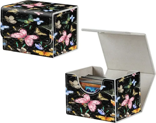 Vista 16 de MTG Commander - Caja de cartas intercambiables, más de 100 tarjetas con funda con funda de piel sintética, caja de almacenamiento de tarjetas