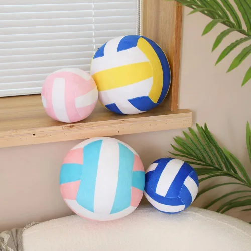 Vista 5 de XIYUAN Almohada de felpa de baloncesto de fútbol de 8.6 pulgadas, juguetes de peluche de pelota de fútbol suave, almohada deportiva esponjosa