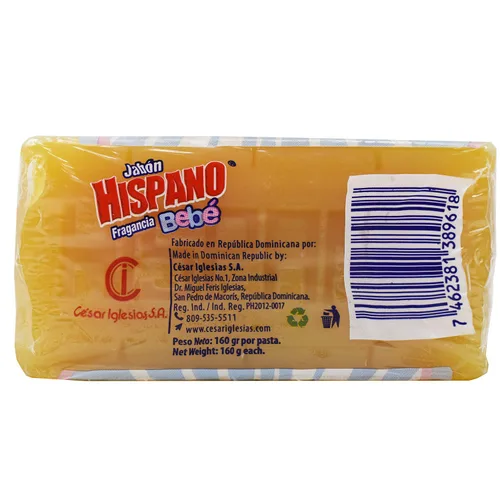 Vista 3 de Green Hills Hispano Jabón Fragancia Baby Pack 5 Bar 5.64 oz