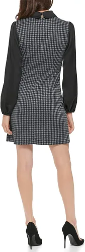 Vista 3 de Tommy Hilfiger Vestido acampanado con cuello Peter Pan para mujer