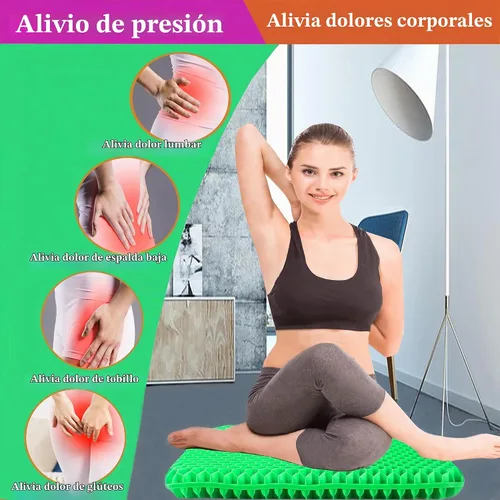 Vista 4 de Cojín de asiento de gel de tamaño extra grande para sentarse prolongadamente, 20 x 20 pulgadas, cojín de asiento grande de alivio de presión