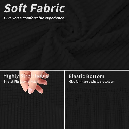 Vista 4 de Easy-Going Funda elástica para sillón de club de 1 pieza, funda para sofá de bañera de barril, protector de muebles, funda de sofá jacquard