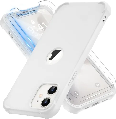 Vista 115 de ORETECH Funda para iPhone 11, con [2 protectores de pantalla de vidrio templado] [prueba de caídas de grado militar de 10 pies]
