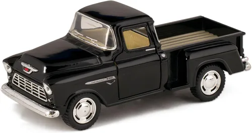 Vista 7 de Juego de 4 modelos escala de camioneta Chevy Stepside, escala 1/32, autos de acción de retroceso
