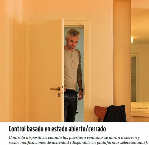 Vista 4 de Eve Puerta y Ventana (Matter) Paquete de 3 – Sensor de Contacto Inteligente para Puertas y Ventanas, Estado Abierto/Cerrado, Control Automático