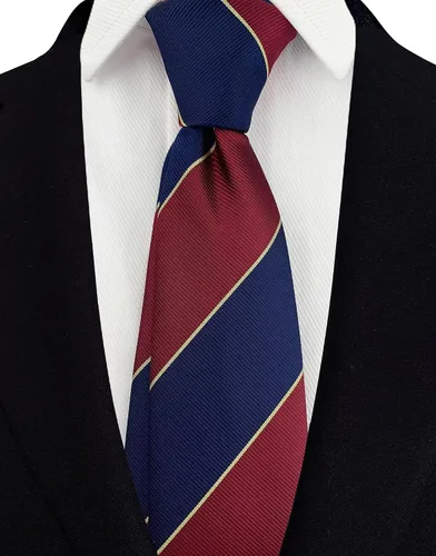 Vista 91 de Secdtie Corbata clásica de seda tejida jacquard a rayas para hombre