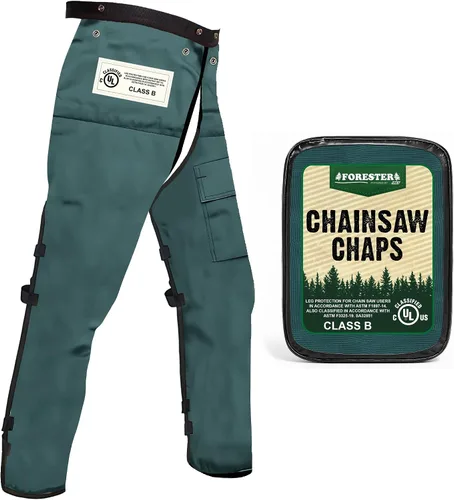 Vista 15 de FORESTER Chainsaw Chaps for Men & Women Apron-Style Chaps with Pocket & Adjustable Waist Chainsaw Safety Equipment