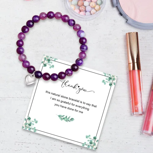 Vista 5 de Regalos inspiradores para mujeres, regalos de curación de aliento de piedra natural, regalos de relajación para mejores amigas, hermanas y niñas