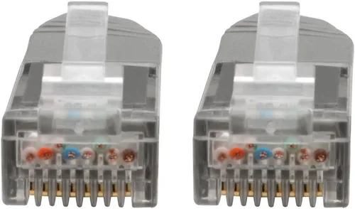Vista 2 de Tripp Lite Cable de conexión moldeado Gigabit Cat6 Cat5e RJ45 M/M 550MHz Gris